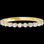 14K Yellow Gold band with 12 Round Lab Grown Diamond having TCW-.36