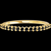 14K Yellow Gold band with 18 Round Black Diamond having TCW-.27