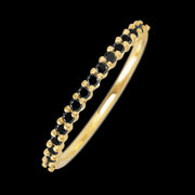 14K Yellow Gold band with 18 Round Black Diamond having TCW-.27