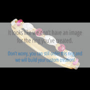 14K Yellow Gold band with alternating 4 Round Ruby and 5 Marquise Lab Grown Diamond having TCW-.47