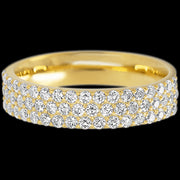 14K Yellow Gold band with 55 Round Lab Grown Diamond having TCW-.82