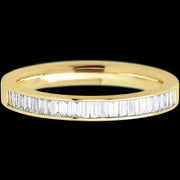 14K Yellow Gold band with 31 Baguette Lab Grown Diamond having TCW-.62