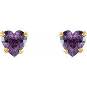 Heart Snap-In Youth Stud Earrings