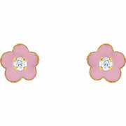Youth Enamel Flower Earrings