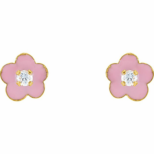Youth Enamel Flower Earrings