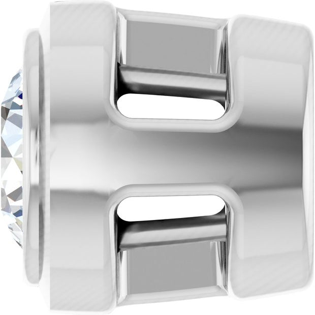 Round Bezel-Set Slide Pendant
