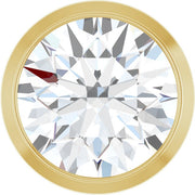 Round Bezel-Set Slide Pendant