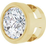 Round Bezel-Set Slide Pendant