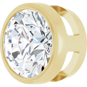 Round Bezel-Set Slide Pendant