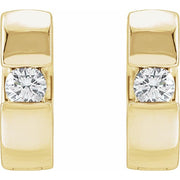 Accented Huggie Hoop Earrings