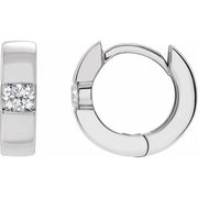Accented Huggie Hoop Earrings