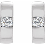 Accented Huggie Hoop Earrings