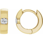 Accented Huggie Hoop Earrings