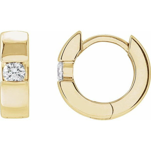 Accented Huggie Hoop Earrings