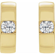 Accented Huggie Hoop Earrings