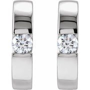 Accented Huggie Hoop Earrings