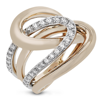 Right Hand Ring in 18k Gold with Diamonds