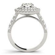 Round Diamond Halo Engagement Ring