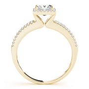 14K Yellow Gold 1.25ctw Diamond Halo Engagement Ring
