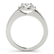 1.0 CT Round Diamond Halo Engagement Ring