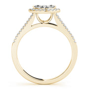 18K Yellow Gold 1.33ctw Marquise Diamond Halo Ring