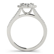 1.0 CT Marquise Diamond Halo Engagement Ring