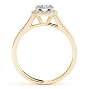14K Yellow Gold 1 CT Diamond Halo Engagement Ring