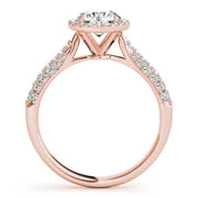 14K Rose Gold 1.33ctw Diamond Halo Engagement Ring