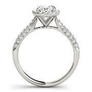 Oval Diamond Halo Engagement Ring