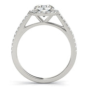 Round Diamond Halo Engagement Ring