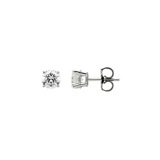 Round 4-Prong Stud Earrings
