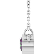 Bezel-Set Solitaire Birthstone Necklace
