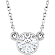 Bezel-Set Solitaire Birthstone Necklace