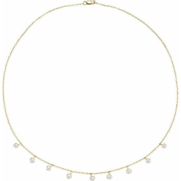 Pearl Station Necklace
