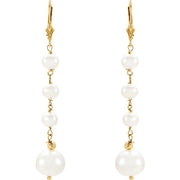 Graduated Pearl Earrings