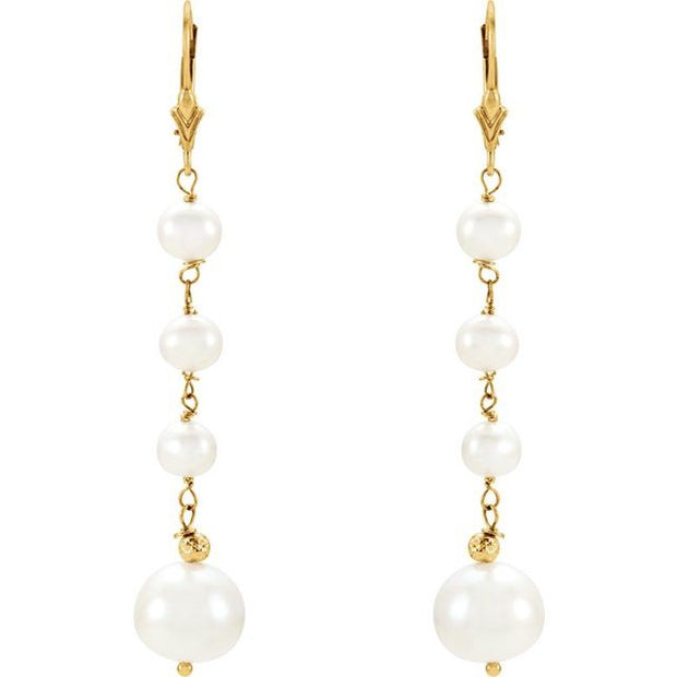 Graduated Pearl Earrings