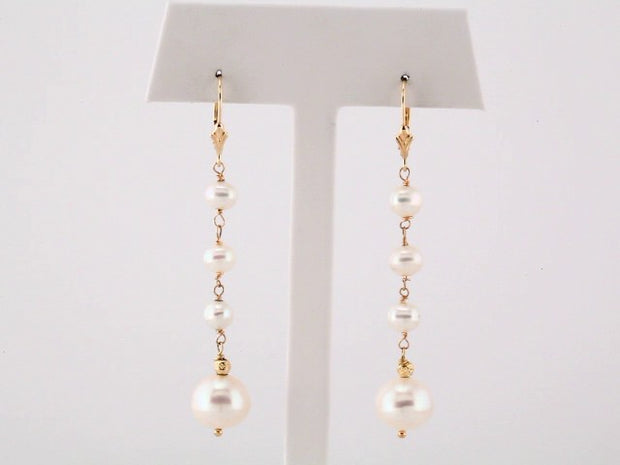 Graduated Pearl Earrings