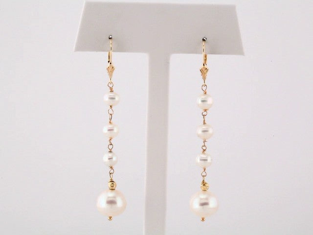 Graduated Pearl Earrings