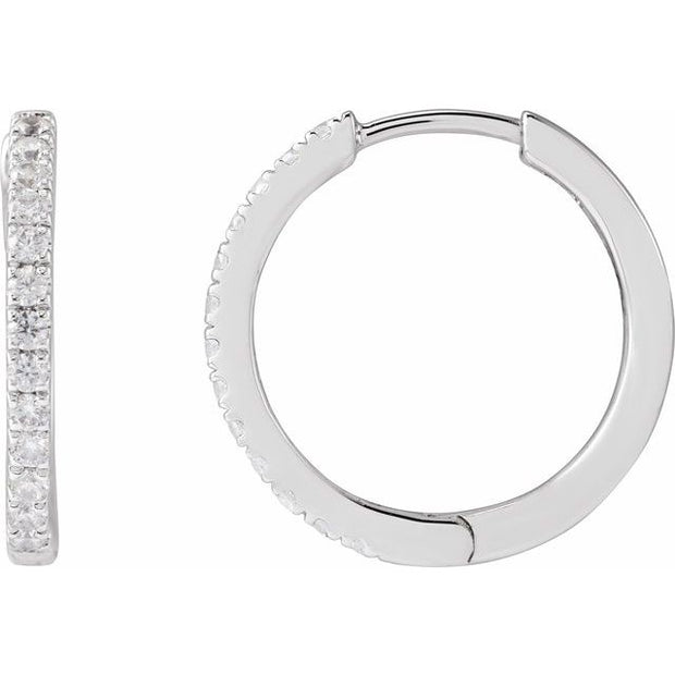 Lab-Grown Diamond Hoop Earrings
