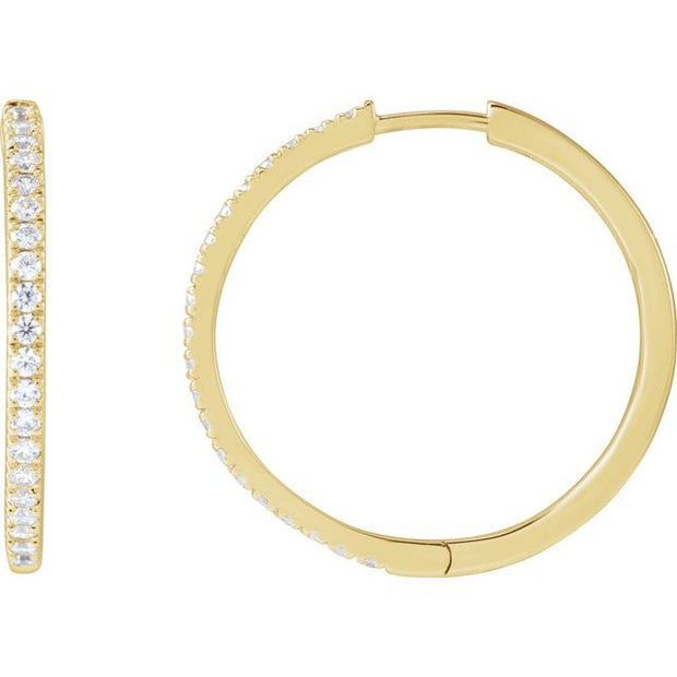 Lab-Grown Diamond Hoop Earrings