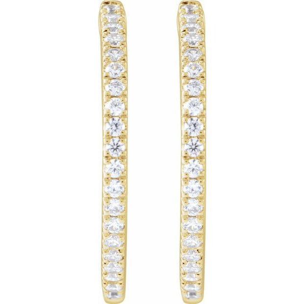 Lab-Grown Diamond Hoop Earrings