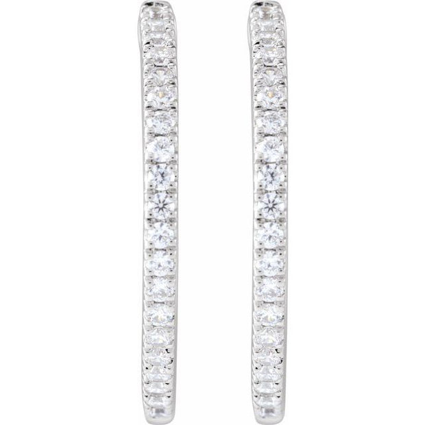 Lab-Grown Diamond Hoop Earrings