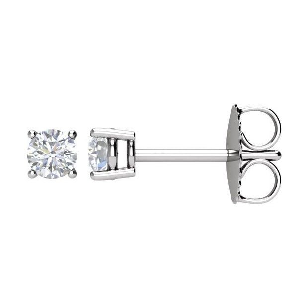 Round 4-Prong Stud Earrings