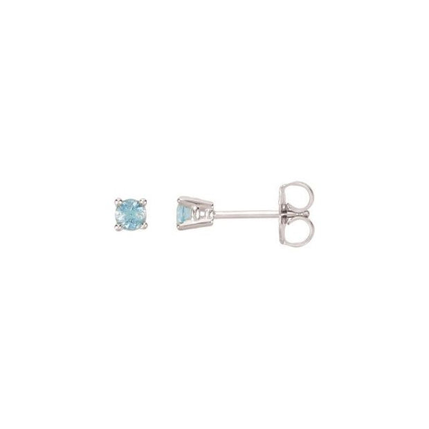 Round 4-Prong Stud Earrings