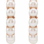 Pearl Huggie Earrings