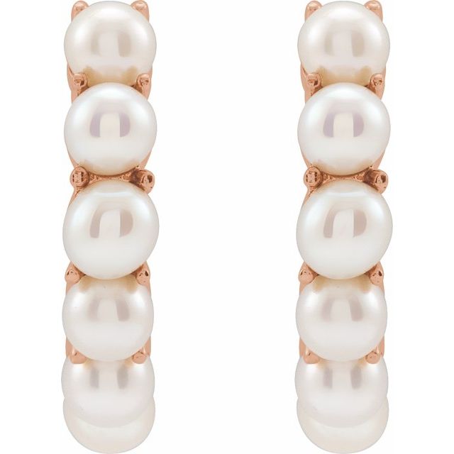 Pearl Huggie Earrings