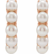 Pearl Huggie Earrings