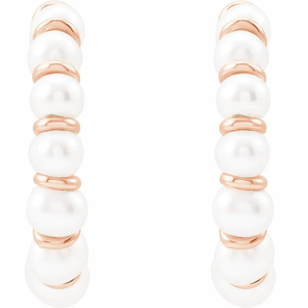 Pearl Hoop Earrings