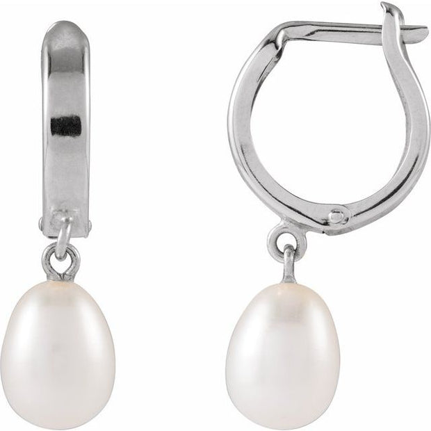 Pearl Hoop Earrings