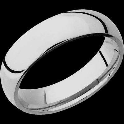 6 mm wide Domed Titanium band.